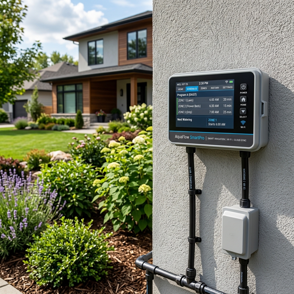 Automated smart sprinkler irrigation control panel